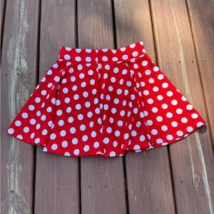 Red and White Polka Dot Skirt